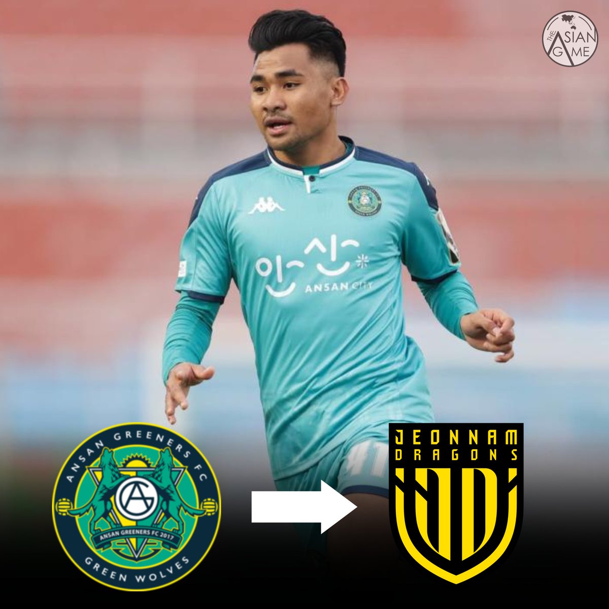 TheAsianGame's tweet photo. 🇮🇩 𝗔𝘀𝗻𝗮𝘄𝗶 𝗠𝗮𝗻𝗴𝗸𝘂𝗮𝗹𝗮𝗺 is reportedly on the move from Ansan Greeners to fellow #K2 side Jeonnam Dragons.
Is this a good move for the @PSSI star?
#kleague #JDFC https://t.co/zc7vtByLhV
