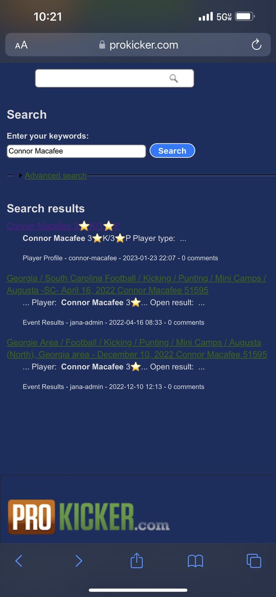 ConnorMacafee's tweet photo. I am happy to be able to say I’ve been awarded 3 stars from @Prokickercom https://t.co/zODVLo9w5U