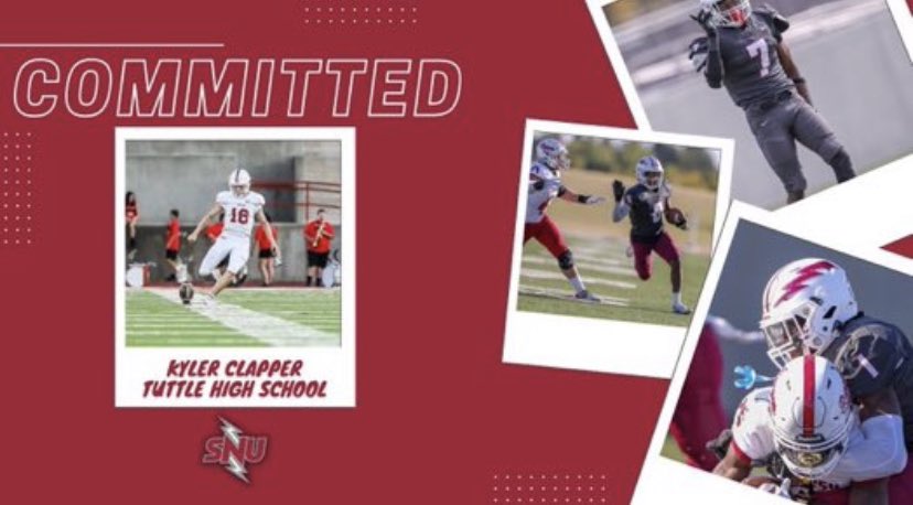 clapper_kyler's tweet photo. COMMITTED ⚡️ @SNUFootball @CoachPrice36 @CoachHada https://t.co/M9WonEdCSg
