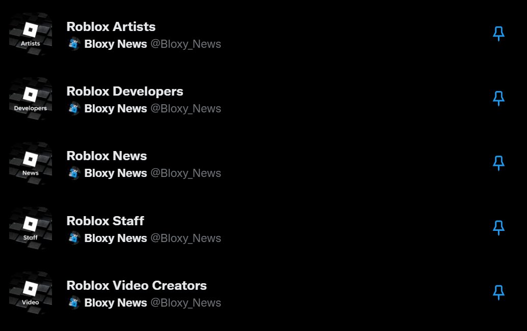 Bloxy News on X: Looking for a dedicated feed to follow your favorite # Roblox creators without the clutter of your other Followings in the way?  Follow these newly created Twitter Lists, featuring