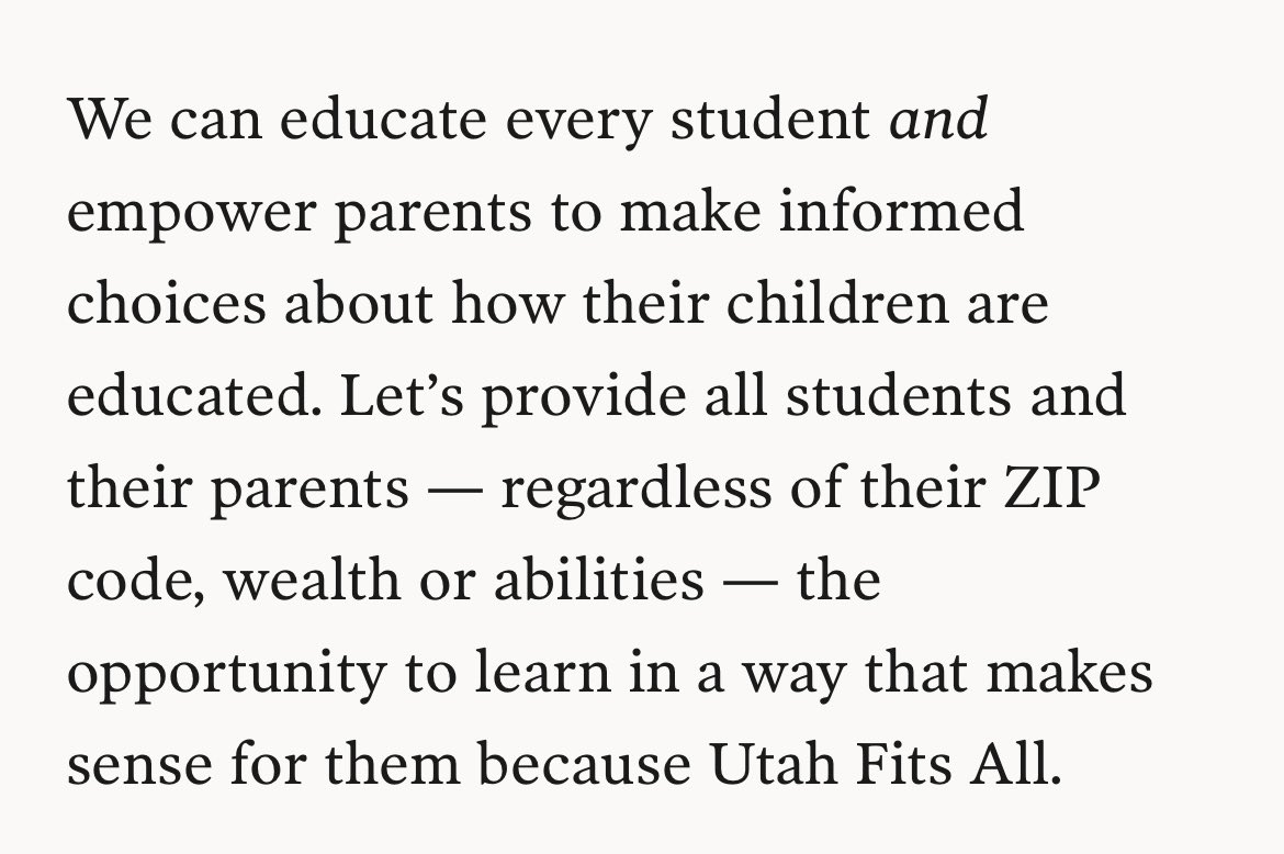 mccall_lorin's tweet photo. Love this thought from Brad. The idea that HB215 will provide “all students and parents- regardless of their zip code, wealth, or abilities- the opportunity to learn” is so wrongfully out of touch. https://t.co/9daMv8m6os