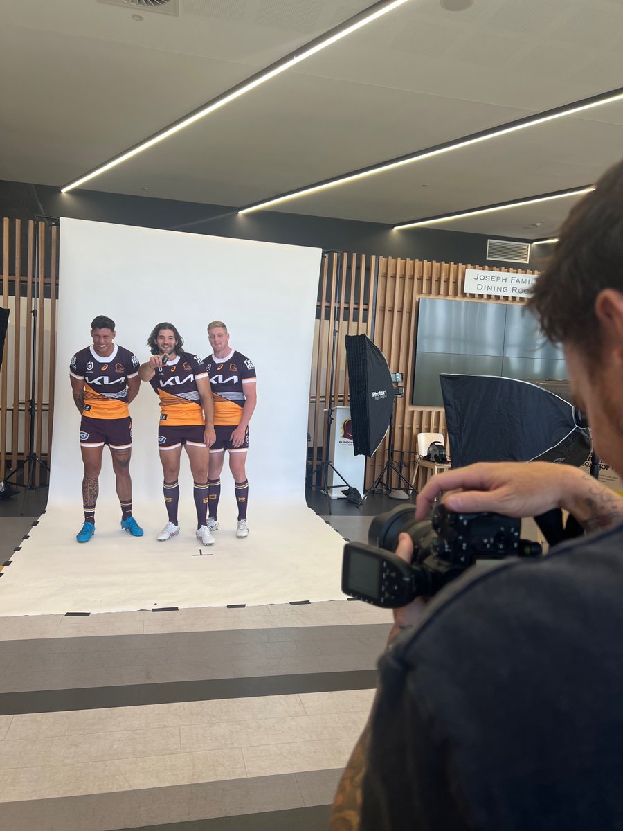 Some of our team got a hang out with the <a href="/brisbanebroncos/">Brisbane Broncos</a> yesterday as they did a pre-season photo shoot. Here's a behind-the-scenes sneak peek at how it went.