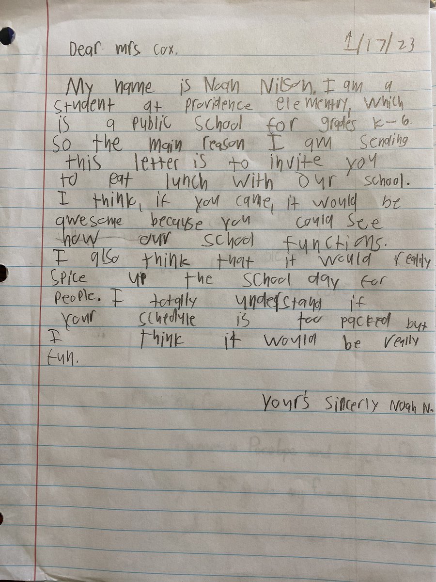 AbbyPalmerCox's tweet photo. I received a packet of letters from a 5th grade class today inviting me to have lunch with them…of course I must go now! 😂😍😂 https://t.co/G3w2UP1gh2