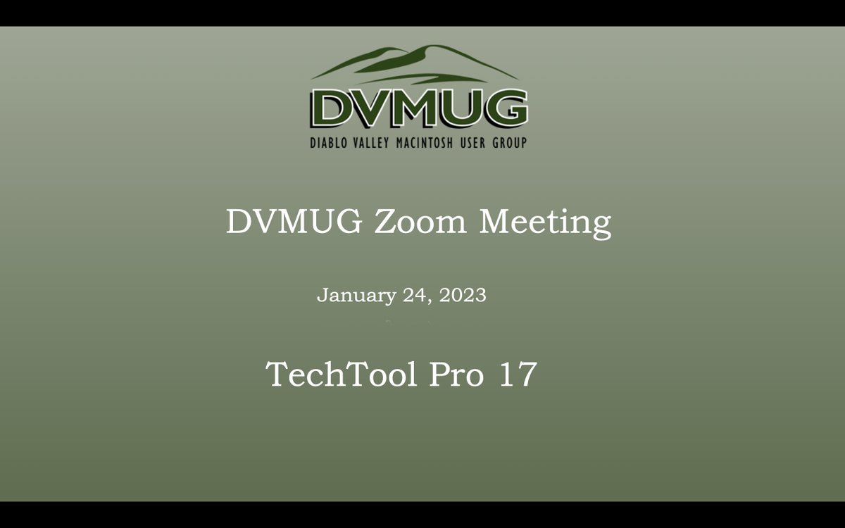 DVMUG's tweet image. TechTool Pro at the DVMUG Zoom Meeting 1-24-23 on YouTube
youtu.be/ZJ9FJInbWCs