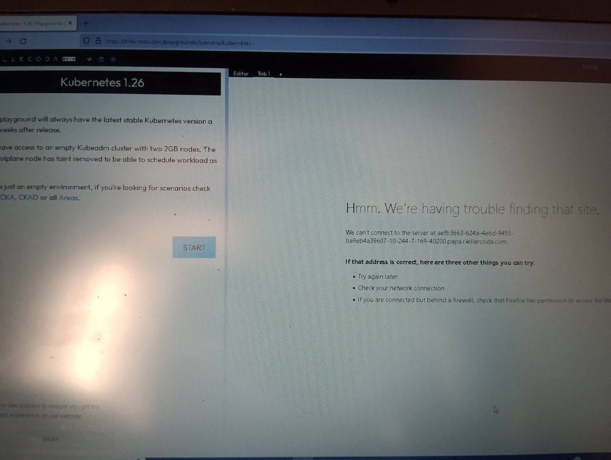 Quick2Tech's tweet image. Killercoda not working for me .. 
@killercoda pls support