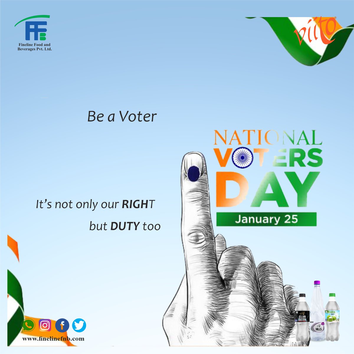 Viitoffb's tweet photo. Democracy in the contemporary world demands, among other things, an educated and informed people.  Happy National Voters' Day! #viitochankaar #viitococojina #viitohills #viito #water #watersaver #viitoJuices #nationalvotersday2023 https://t.co/lPSqt25QAm