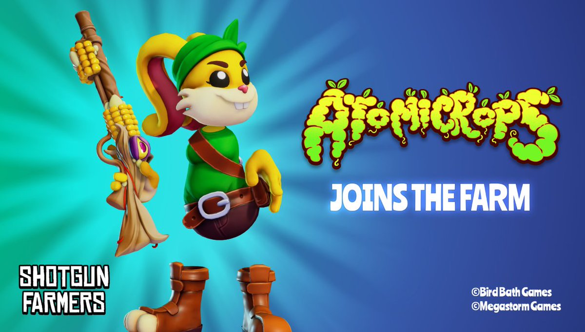 We've shared our fields with Atomicrops to bring you some awesome new cosmetics! 

Reach tier 10 in our Season 1 Cattle Pass to unlock Furryosa, the Atomigun, and the Atomi-head mask!

Check out our friends at <a href="/Atomicrops/">Atomicrops</a> for their post-apocalyptic farm-themed roguelite!