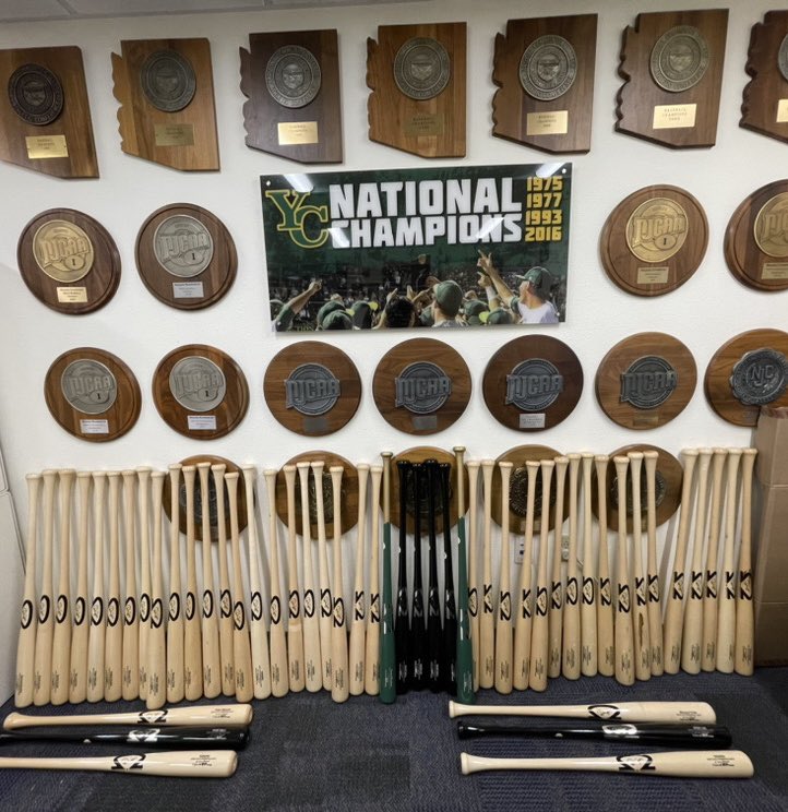 YavapaiBaseball's tweet photo. YAVAPAI COLLEGE BASEBALL ready to “get after it” swinging @DINGERBATS this season. ROUGHRIDERSTRONG https://t.co/lpYo98B3Qg