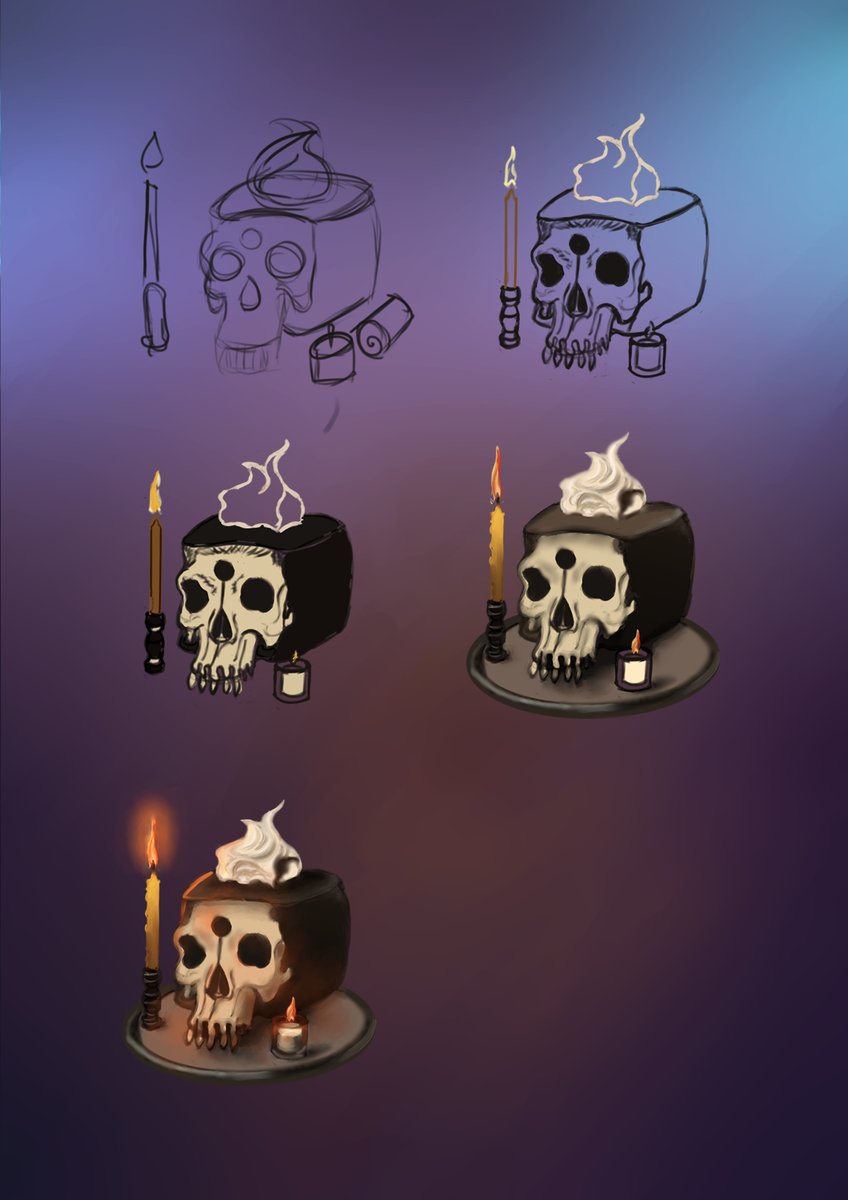 Rushiroboyz's tweet photo. "Skull Choc Cake"
study work : fantasy food

#painting #illustrators #artist #cake https://t.co/HB4WVzkBvI