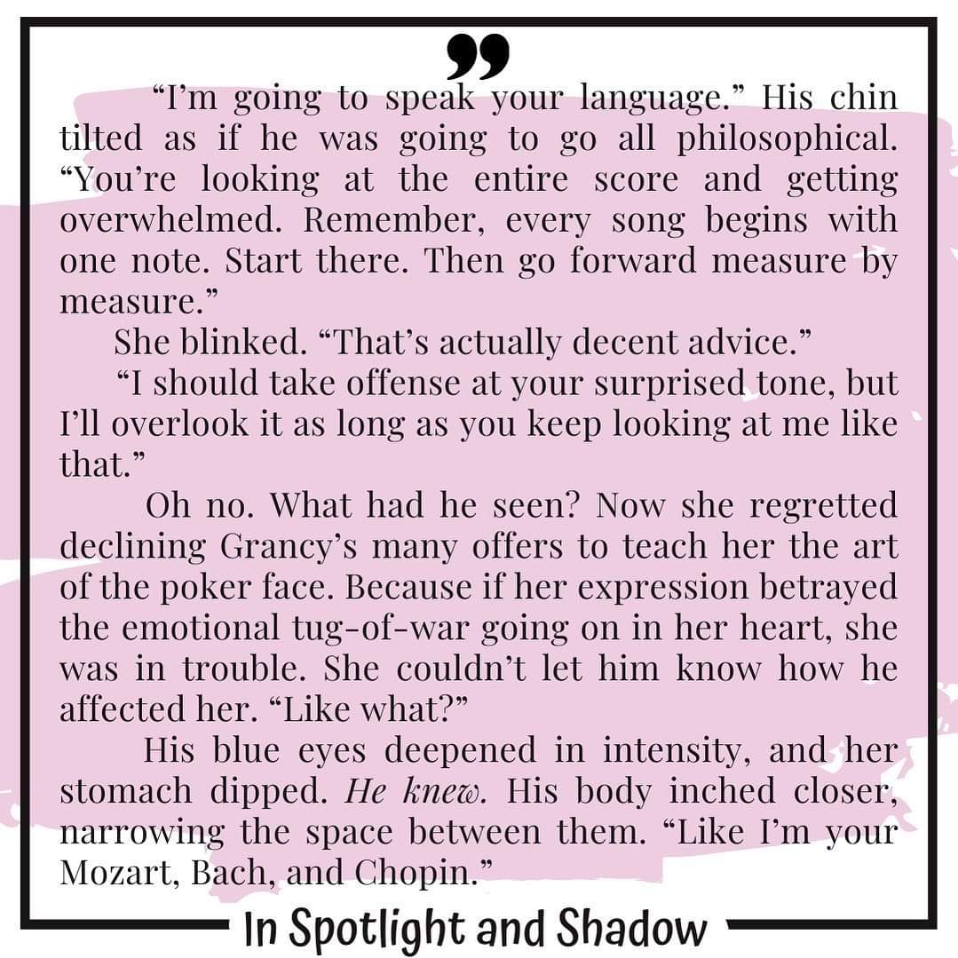 CreaJeanne's tweet photo. #TeaserTuesday
#inspotlightandshadow by @rachelsmcdaniel
Pierson speaks Elise’s language…a bit too well.
⭐️One week until launch!
⭐️Pre-order and receive fun bookish swag! https://t.co/v6GKL6key0