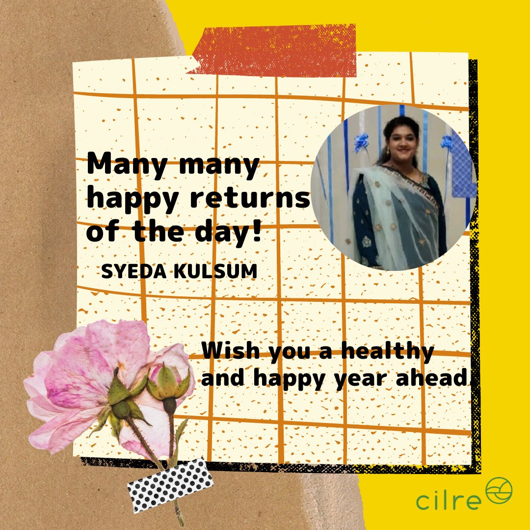 Cilre's tweet photo. Happy Birthday to Kulsum our Operations Manager https://t.co/YByQw7KSDa