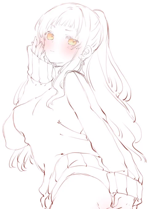 シオンちゃんジャージ+ブルマ構図ラフ(*˘︶˘*).。.:* 