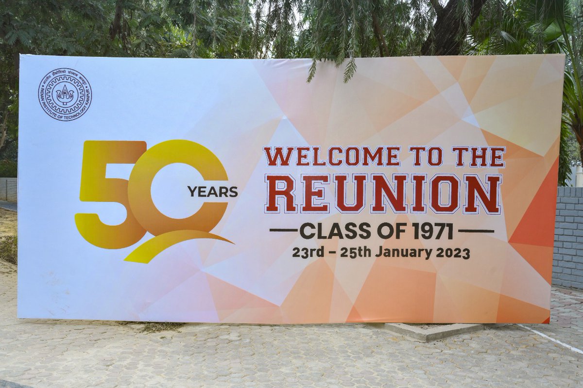 karandi65's tweet photo. What a milestone! 
The 50th reunion of the class of 1971 was an occasion of fond memories. Seeing so many of our alums with their spouses coming to the campus to celebrate old bonds was truly special. 
#reunion #iitkanpur #alumni https://t.co/Y7eQgPkuWG