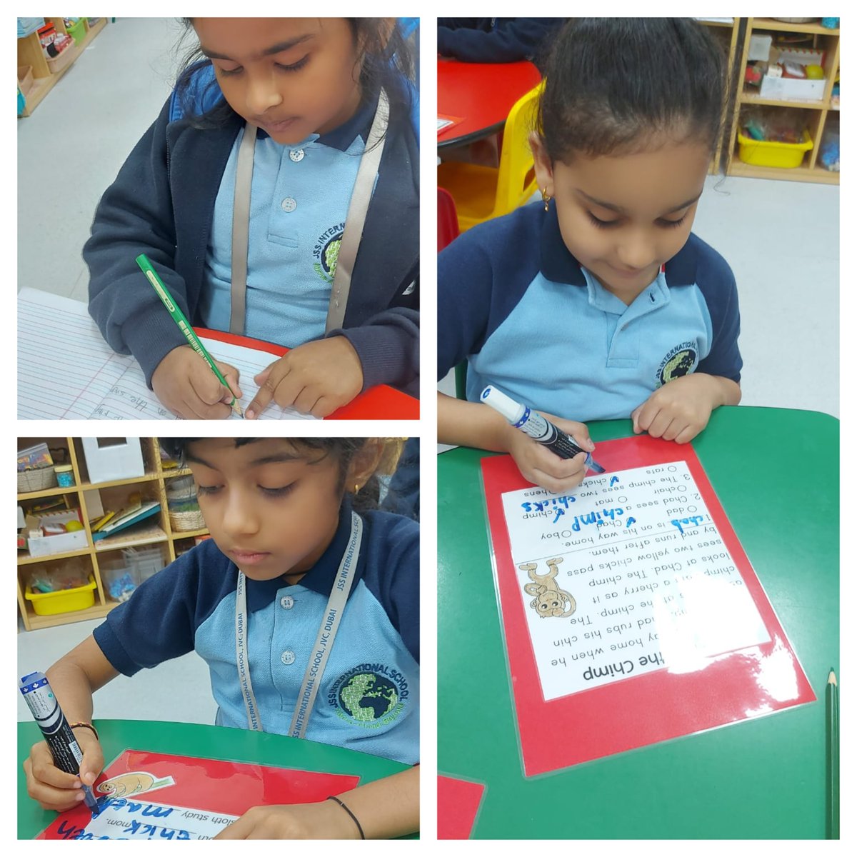 JssSchool's tweet photo. KG2 B - Literacy gives us wings to fly,
Children engaged in reading and writing digraph sounds.
#icse2023 #ICSESchool #JSSIS #kindergartenteacher #eyfs #IndianCurriculum #ICSE #CBSE #schoolsindubai #jvc #dubai #uae #KHDA #ministryofeducation #younginventors @khdadubai https://t.co/qEpdRIe0qU