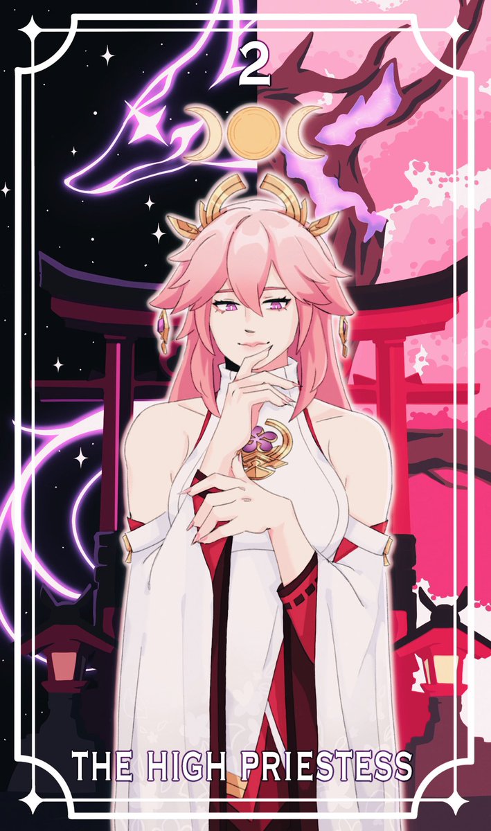 dsmvi6's tweet photo. 2 - The High Priestess 

#Genshinlmpact #yaemiko https://t.co/7TOfG6A7pj