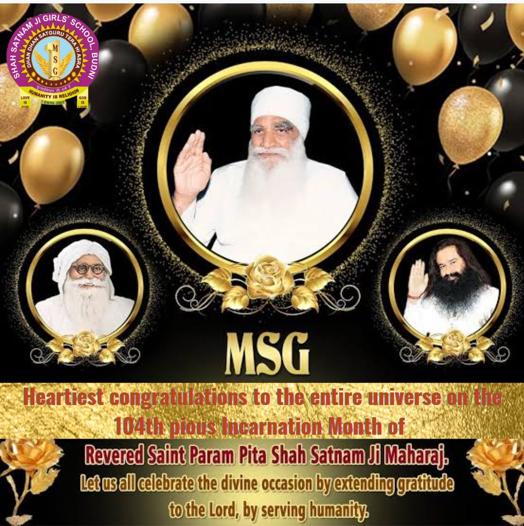 Reeta77777's tweet photo. Many Congratulations to all on the #104thIncarnationDayof Shah Satnam Ji Maharaj, who laid the foundation of spirituality. Forever indebted to his holiness who have reformed millions of lives with his teachings &amp; inspired to always walk on the path of humanity. https://t.co/K1FnWSLUR6