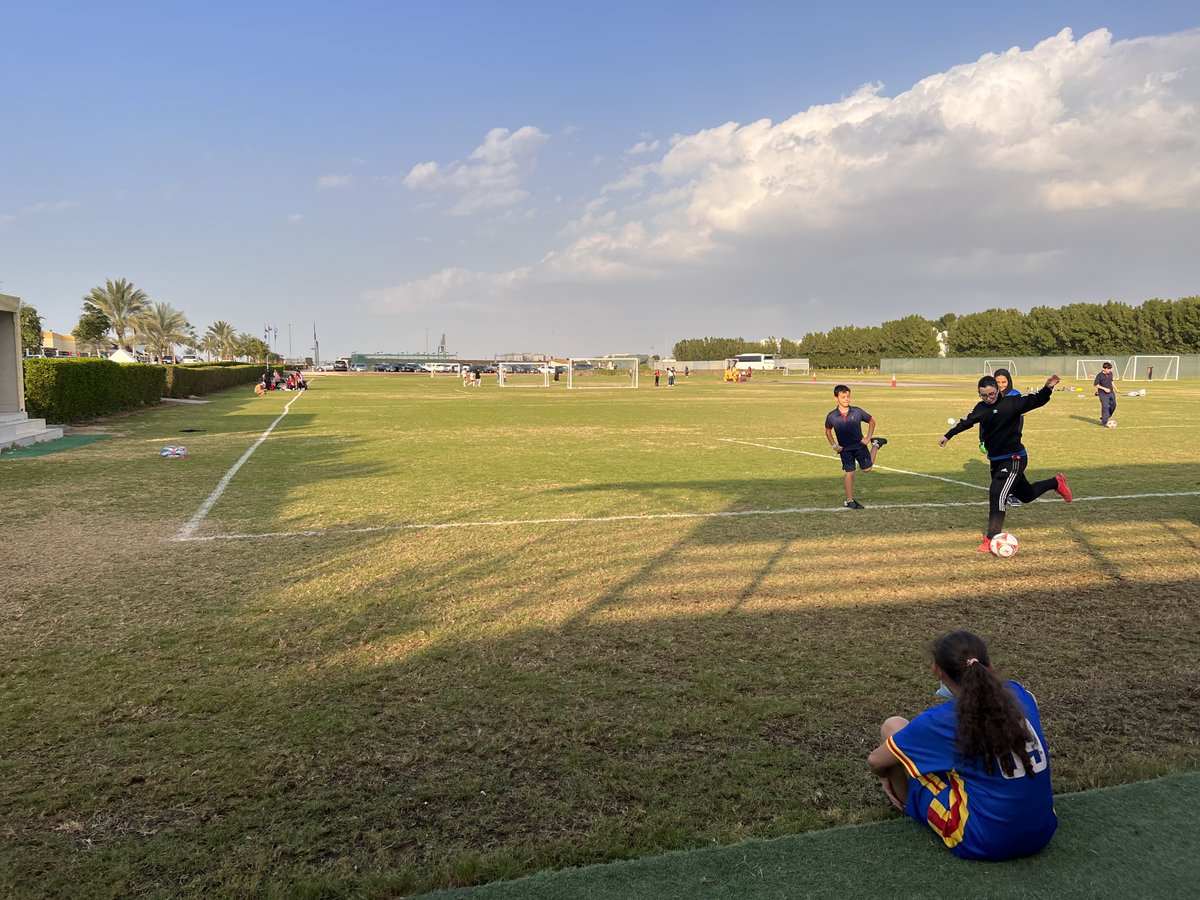 AIS_Sport's tweet photo. Our U/12 Girls' football team getting ready for their next game.⚽️
#AISSports https://t.co/AH8nZnhIKL