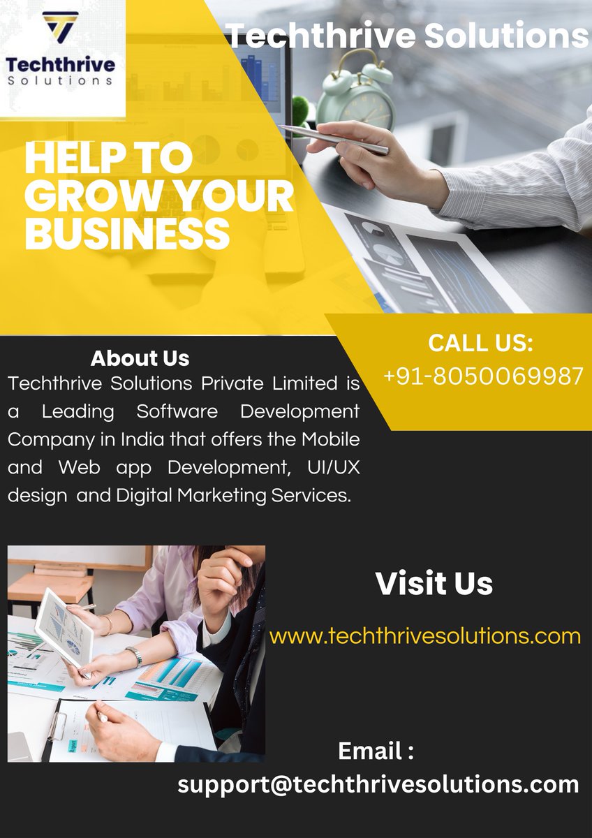 uxturm's tweet image. Built your dream website with different technologies - Php and HTML and many more with #TechthriveSolutions
Visit: techthrivesolutions.com
Call Us: +91-8050069987
Email Us: support@techthrivesolutions.com
#DesignStudioinBangalore #MobileAppDevelopmentinIndia