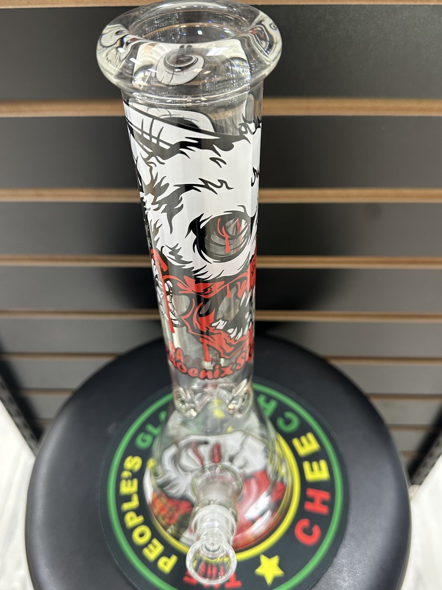 smokrules's tweet photo. Phoenix Star 18 Inches Blood Skull Decals Cartoon Design Beaker Bong with Ice Catcher!!

#phoenixstar #phoenixstarglass #cannabis #cannabiscommunity #weed  #glass #bong #cannabisculture #clouds #themptations #smokeshop #smokingaccessories #sweetdeals #bongs #stonerfam #pipe https://t.co/8BTELO5GwD