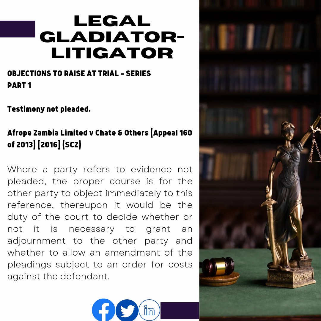 Evidence not pleaded. 

#legalknowledge #legalgladiatior