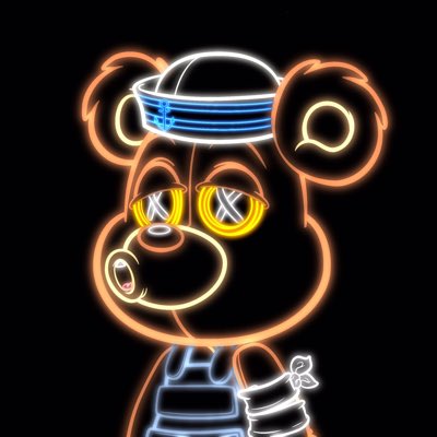 NFTeezNUTZS's tweet photo. Well, would you look at that!! 
Thrilled to have a zaha original 😉
Got my bear glowing better than ever! 

Thank you for the masterpiece my man! #NewProfilePic #killaZAHA #killabears #killabits #killablaze https://t.co/hVFB2ndqv7