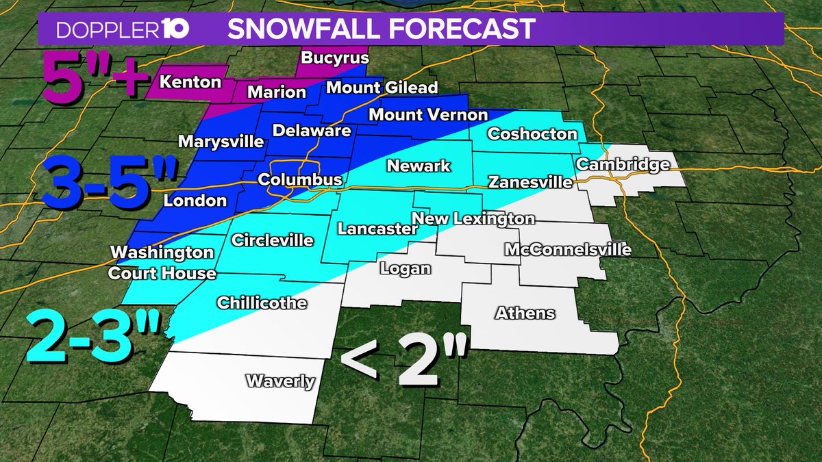Central Ohio is under a Winter Weather Advisory as heavy, wet snow moves across the area. Several counties have issued snow emergencies and school districts are canceling classes. 

SNOW EMERGENCIES: bit.ly/3jkdOaV 
CLOSING &amp; DELAYS: bit.ly/3XA4HC5