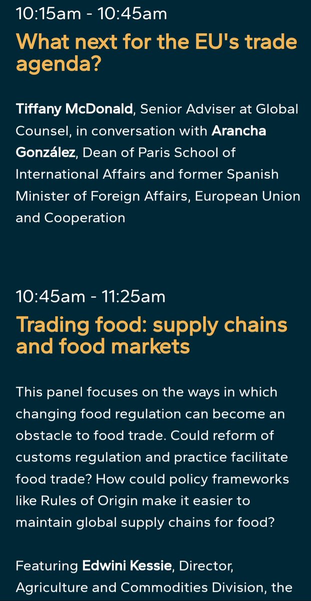 Excellent morning spent at @Global_Counsel conference on 'The Politics of Food' & networking with new and familiar agri-food chain stakeholders
#tradepolicy #agrifood #supplychain #sustainability #resilience

@AranchaGlezLaya
@JohnAClarkeEU @EUAgri
@Trade_EU 
@EdwiniKessie @wto