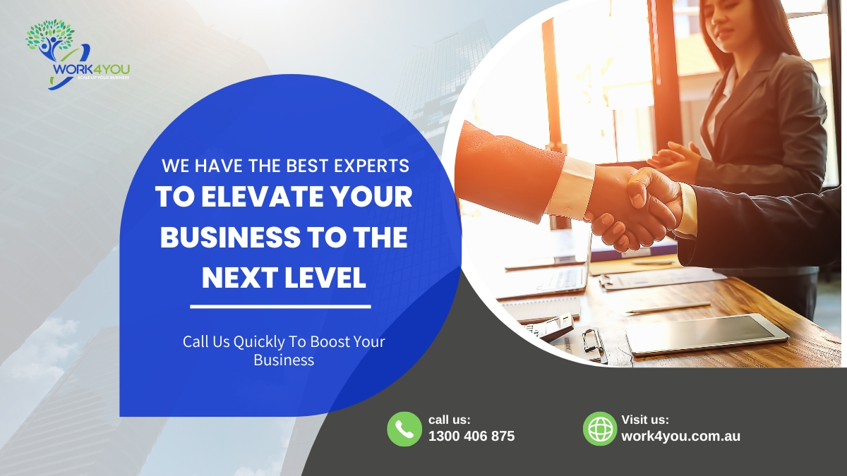 ✅Work4you believe in keeping up with the times and abandoning the obsolete and the obscure.
🌟The company is experienced in all the fields it provides its services in.

Visit Us -
🔗 work4you.com.au

Contact Us -
📞 1300406875

#outsourcingcompany #Benefits #business