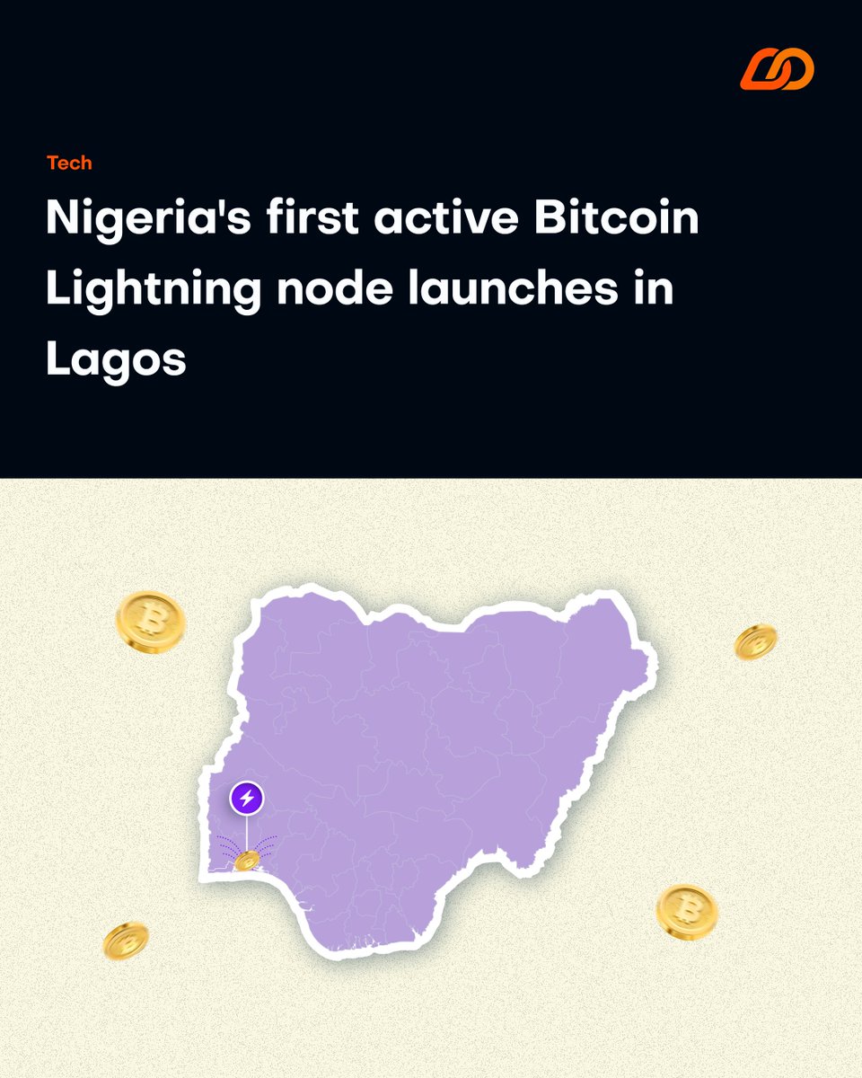 theMariblock's tweet photo. A new node on Bitcoin’s layer-2 payments solution, Lightning Network, recently went live in Lagos, Nigeria, by @FreeRoutingAf 

It helps to improve the accessibility of payments via the Lightning Network for Bitcoin users in Nigeria.

- via @themariblock 

https://t.co/pGOkDOHJUz https://t.co/kCVydtccEP