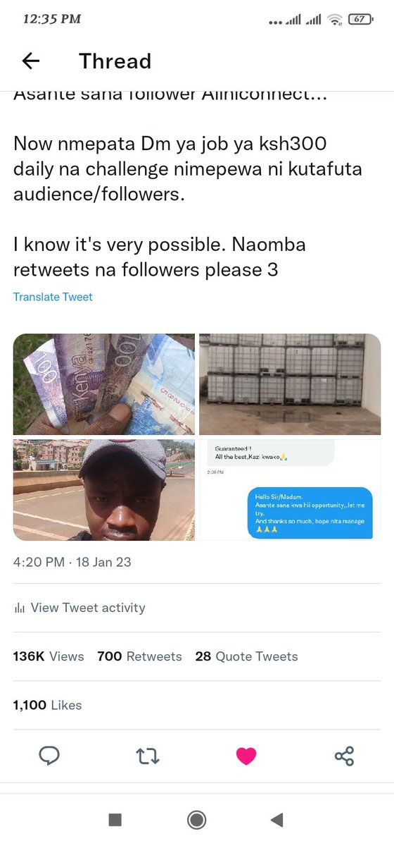 _Wanyonyi1's tweet image. My employers kindly tell a friend to tell a friend to follow me.
Less than 6 days remaining nianze kupata Unga 300 daily.

Meanwhile nafaa kuanza ku save pesa za rent kesho....kindly ukiwa na any kibarua call me 0723579013 or dm.

10k followers challenge is still on 🙏