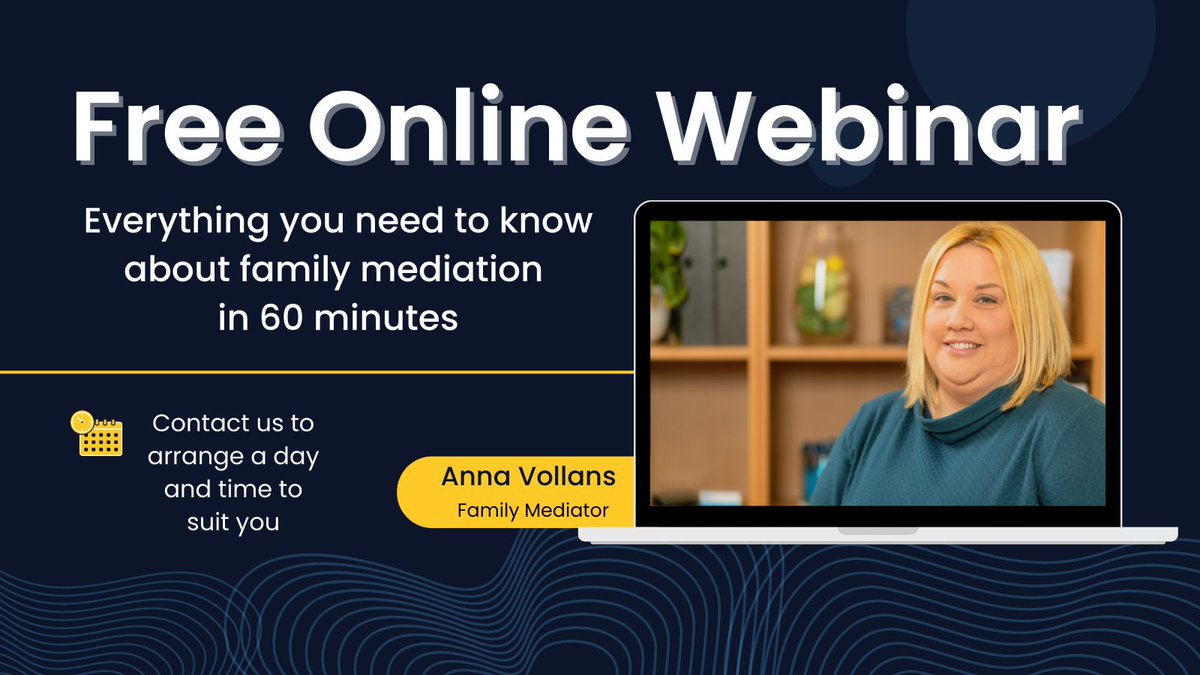 Vollans Mediation (@avollansmediate) on Twitter photo Do you work with families and/or young people? Would you like to know more about #familymediation? If so why not contact us to arrange a free 60 minute interactive webinar? Our <a href="/annavollans/">Anna Vollans</a> will explain everything you need to know.
#abetterway Do you work with families and/or young people? Would you like to know more about #familymediation? If so why not contact us to arrange a free 60 minute interactive webinar? Our <a href="/annavollans/">Anna Vollans</a> will explain everything you need to know.
#abetterway