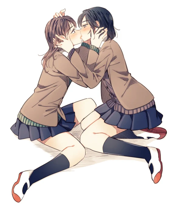 百合キス #創作百合 