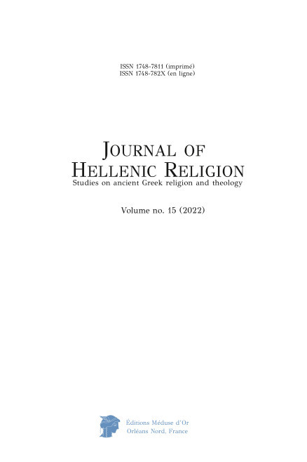 #TOC Journal of Hellenic Religion vol. 15 2022 available online at

…rnalofhellenicreligion.meduse-d-or.fr/toc_volumes/15…

Arts.:
1. #Hymns and #Curses in #Aeschylus’ Choephori & 
2. The archaic cult and wooden #boat model offerings of #Hera at #Samos

#ClassicsTwitter #hellenicreligion #ancientgreekreligion