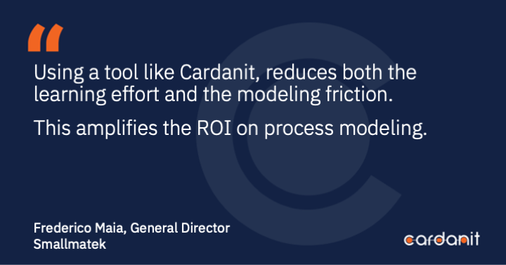 CardanitBPM's tweet image. @Smallmatek, an innovative and dynamic SME from Portugal, used Cardanit to move from unorganized practices to formalized procedures . Read how its Director Frederico Maia benefited from its use
#bpmneditor #BPMtool #businessprocessmapping

cardanit.com/resources/coat…