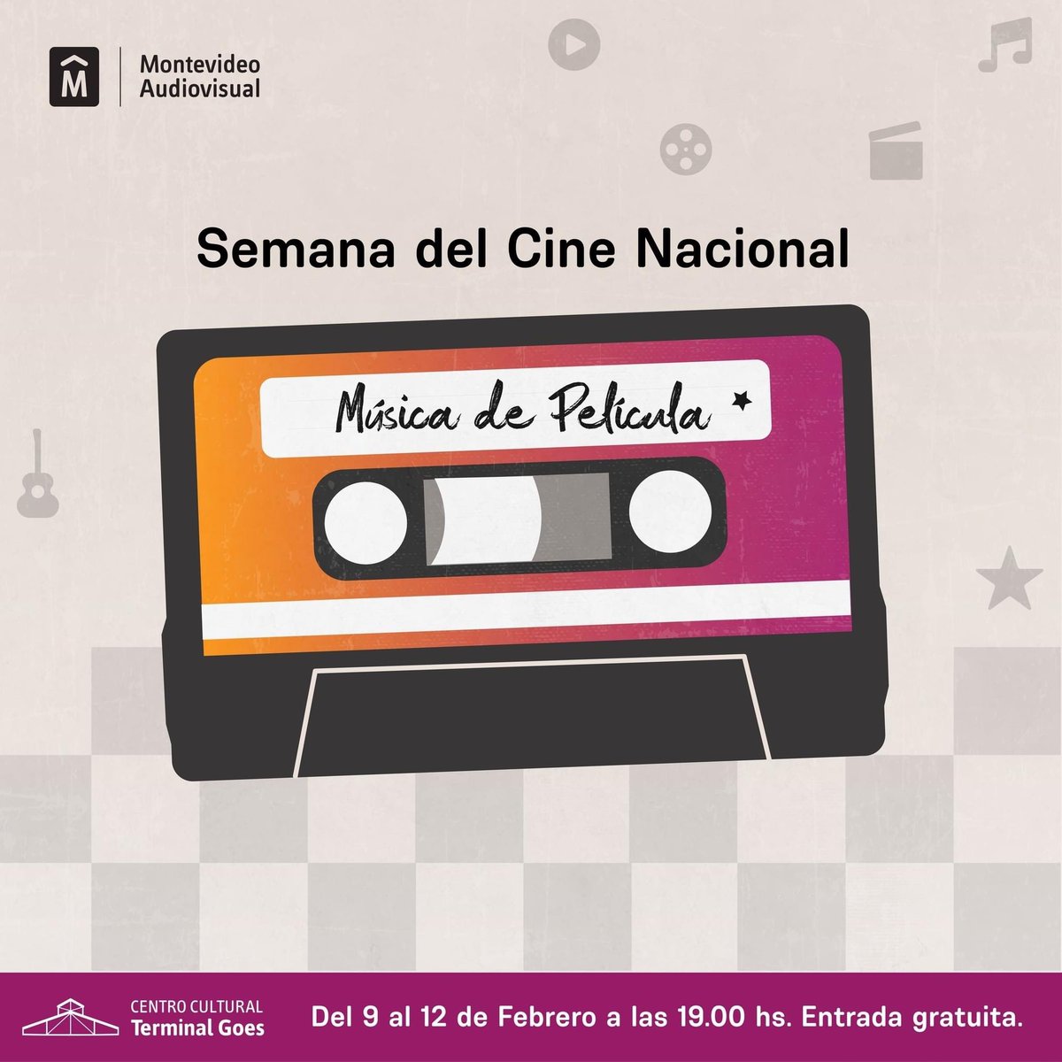 CCTerminalGoes's tweet photo. En Febrero te esperamos con la Semana del Cine Nacional ⚡️
Edición: Música de película 🎧🎵🎶
📍 Del 9 al 12 de Febrero en nuestra Sala de espectáculos a las 19.00 hs.
🎫 Entrada Gratuita
#culturagoes #municipioc #terminalgoes #música #cine @IMcultura @IMesquinas @municipio_C https://t.co/5jVZq2qu9r