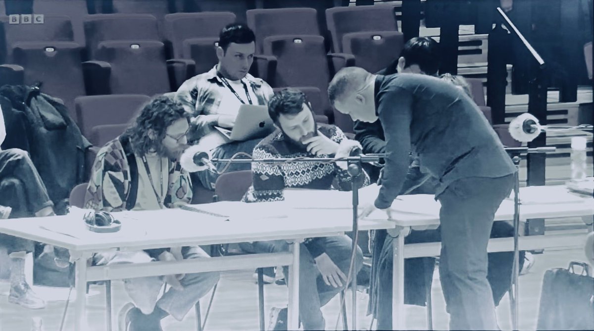 In rehearsal with <a href="/BBCNOW/">BBC NOW</a> and Ryan Bancroft yesterday for the first reading of my new orchestral work 'Seaguard' - a little prelude and a big fugue! World premiere coming to Cardiff on 7th March. Thank you to the orchestra, and all involved behind the scenes🙂