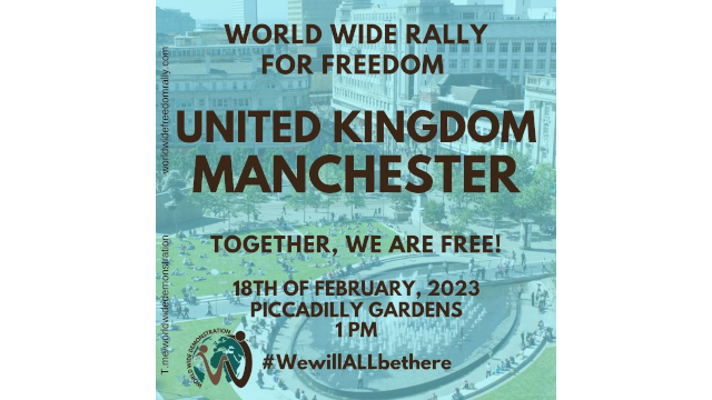 Do you value #freedom, #peace and #HumanRights? Join worldwide freedom rally on Saturday, 18 Feb at 1pm. Meet at #PiccadillyGardens, #Manchester. t.me/WorldWideDemon… #wewillALLbethere #cv19 #covid #lockdown #together #ManchesterEvents