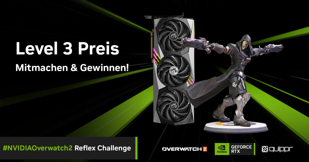 Das ging schnell! Ihr habt einen neuen NVIDIA Reflex Challenge Preis freigeschaltet! Die ⭐ MSI Gaming X Trio GeForce RTX 4070 Ti ⭐. Als Nächstes: MSI Gaming X Trio GeForce RTX 4080 1. Like + RT 2. Kommentiere mit #NVIDIAOverwatch2 Hype-Status: twitch.tv/nvidiageforceh…