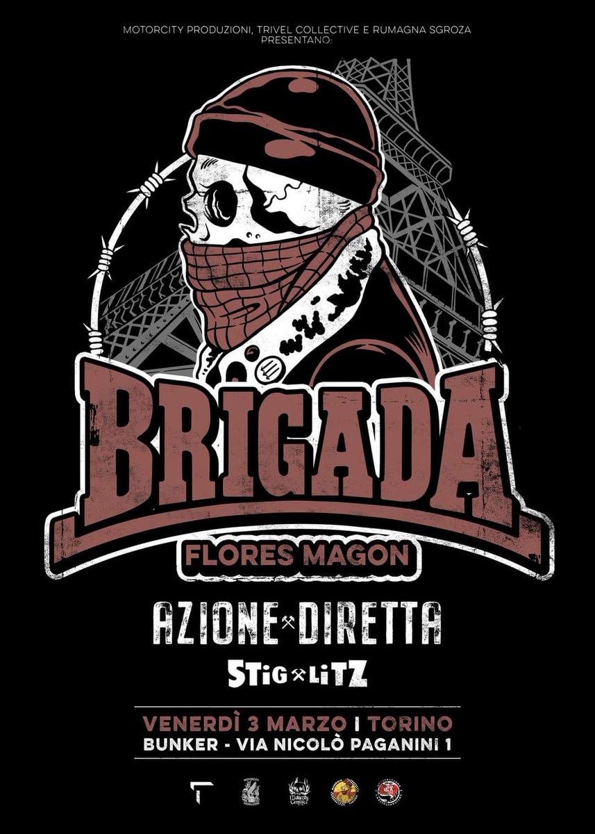 Les 3 et 4 mars en Italie, à Turin et Vincenza. #BrigadaFloresMagon