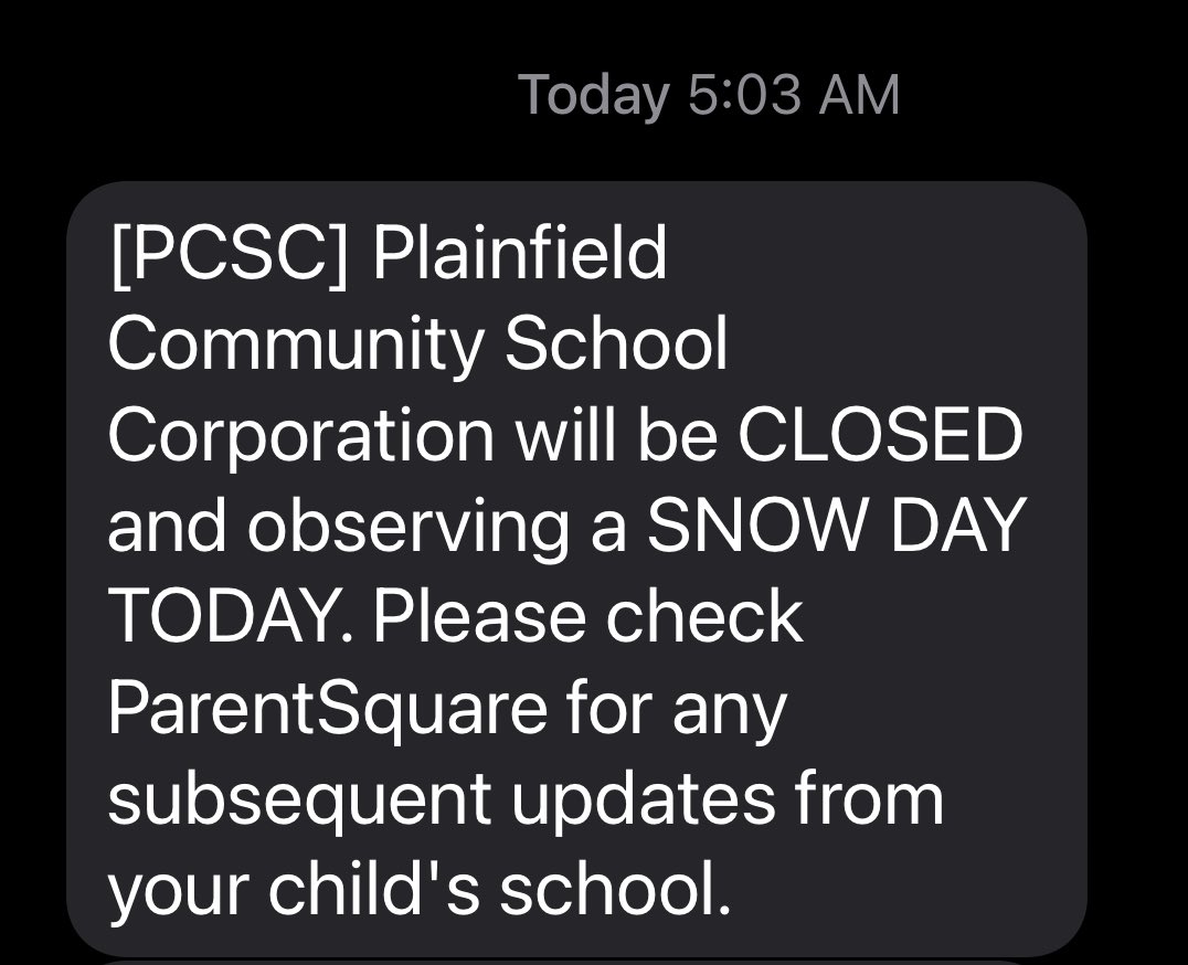 I’m so excited for the kids today!  I’m also SHOCKED Plainfield isn’t having an eLearning day. It’s awesome SNOW DAYS are still real for the students! ❄️☃️❄️ Way to go Plainfield‼️

#snowday #snowdayfunday #plainfieldindiana #plainfieldquakers