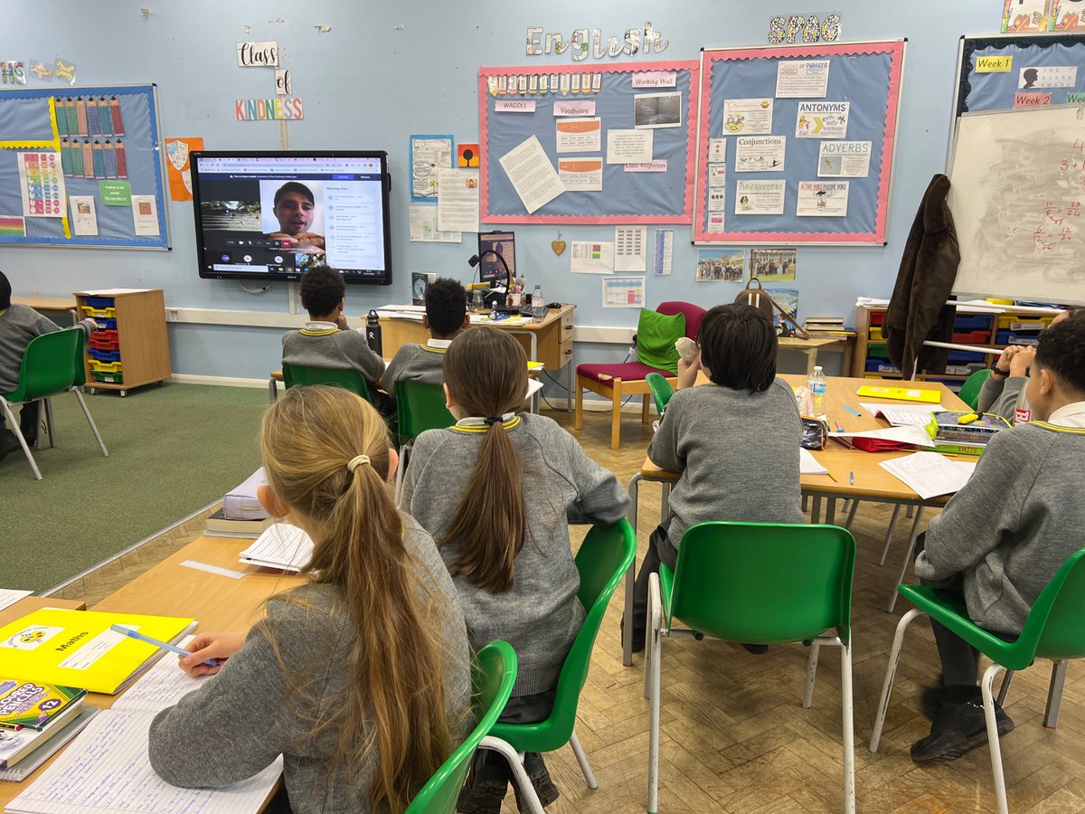 Ks2 taking part in a webinar for Step Into The NHS. Learning about different careers within the NHS. #stepintothenhs #w4 #chiswick #hounslow