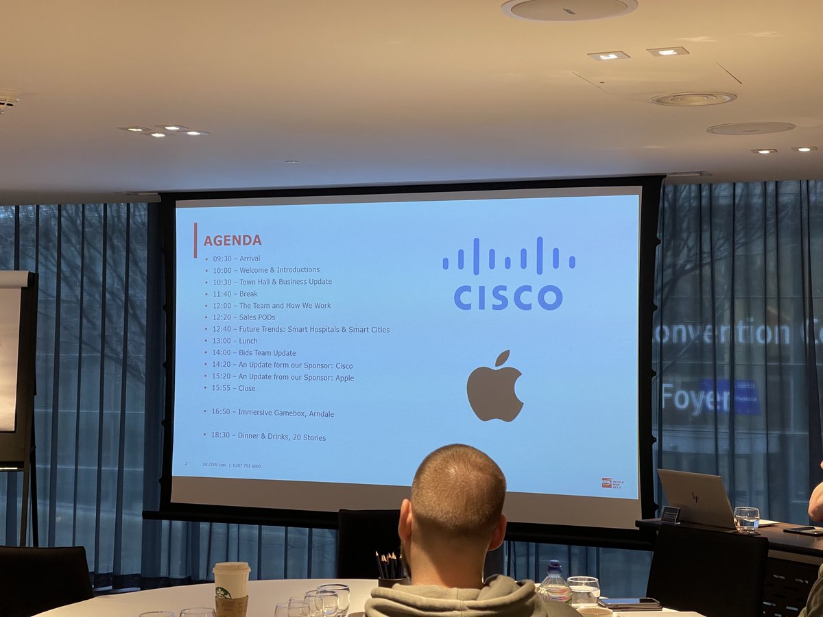 Loving the start of the ⁦<a href="/CDW_UK/">CDW UK</a>⁩ RG &amp; Healthcare sales meeting. ⁦<a href="/Cisco/">Cisco</a>⁩ #itsnotatownhall