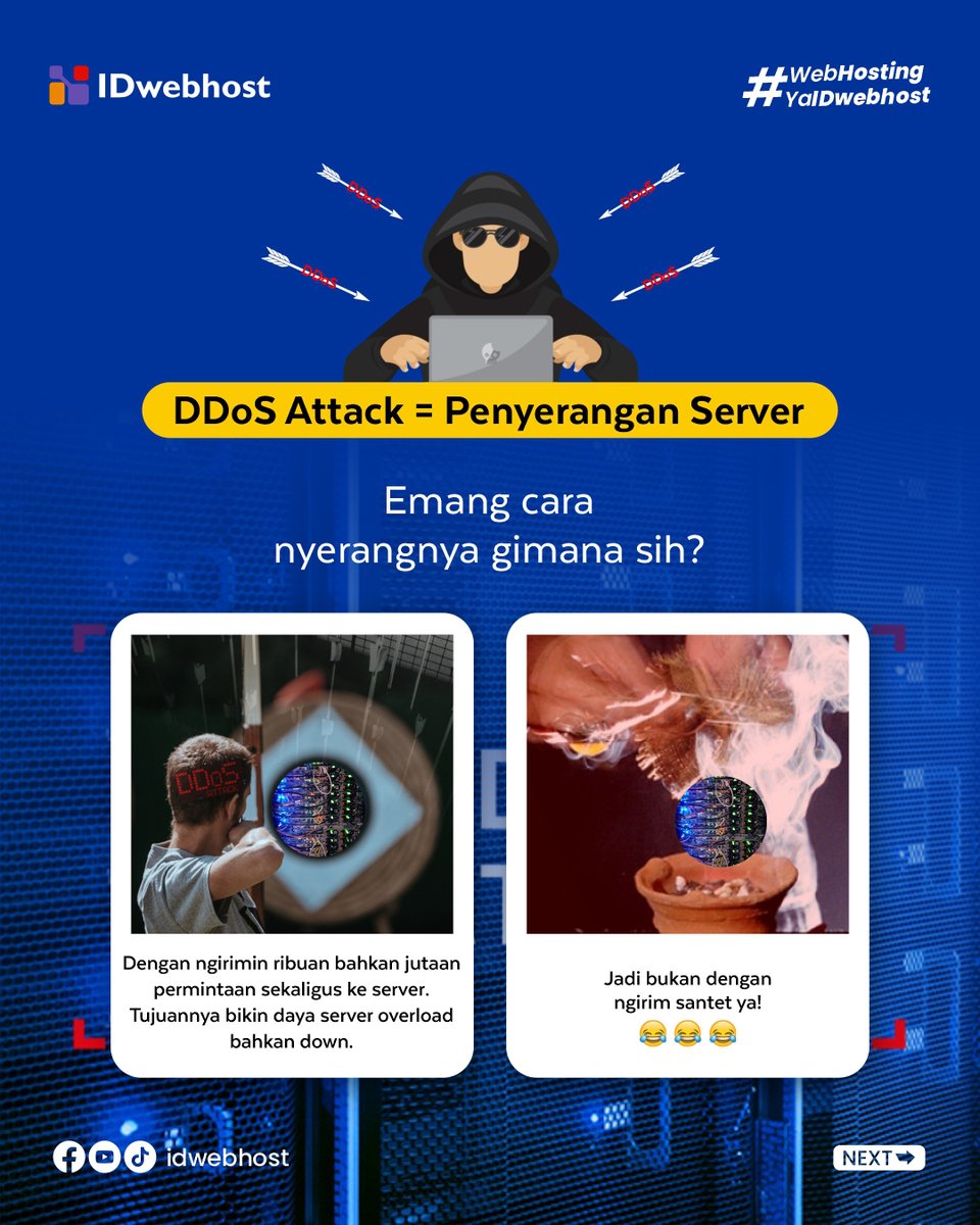 idwebhost's tweet photo. Hati-hati website kena DdoS Attack! 😏
Amankan website-mu dengan teknologi paling terkini dari IDwbehost 

DM MindWeb untuk tanya-tanya lebih lanjut, ya 👍

#idwebhost #bikinwebsite #DDoSAttack #serangan #hacker #hacking #seranganwebsite #bisnisonline #tutorialwebsite #optimasi https://t.co/3if69sBR1f
