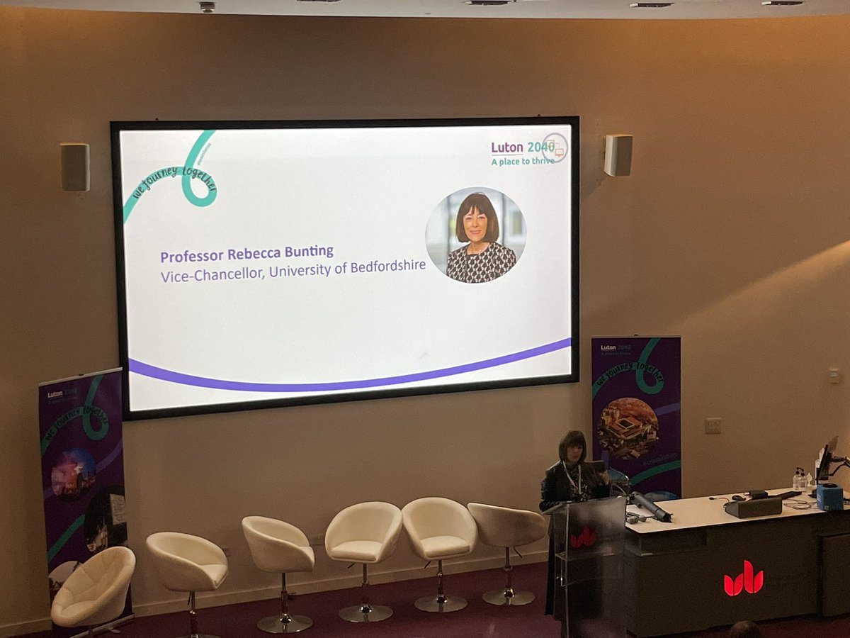 Today, we are hosting the second annual <a href="/Luton2040/">Luton 2040</a> conference. Delighted to see so many partners in the room, all working together to deliver a place to thrive.

Professor Rebecca Bunting <a href="/uniofbeds/">uniofbeds</a> started the day with a compelling opening address. 

#teamluton