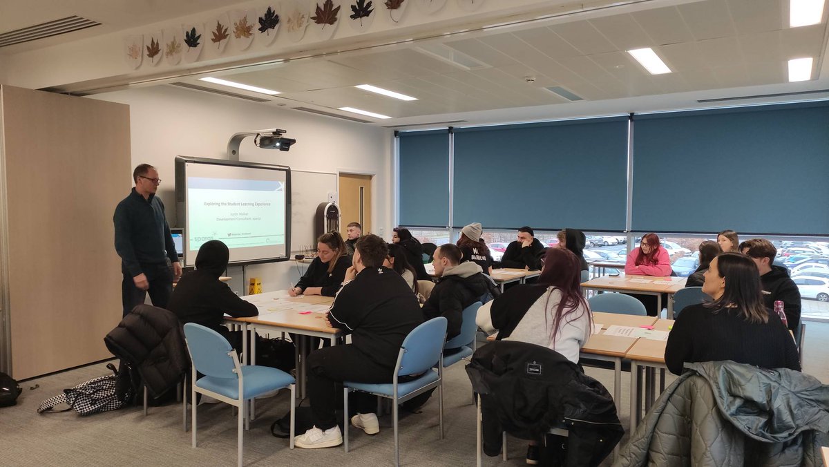 NCLStudentVoice's tweet photo. On Monday, @sparqs_scotland visited us and some of our students got the chance to participate in a national consultation about what a good student experience means to them. The results will help the Scottish Funding Council to redevelop its Student Learning Experience model. https://t.co/E5zsZQV6DA