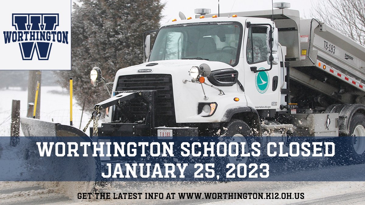 Worthington Schools on Twitter "No school for Wednesday, January 25