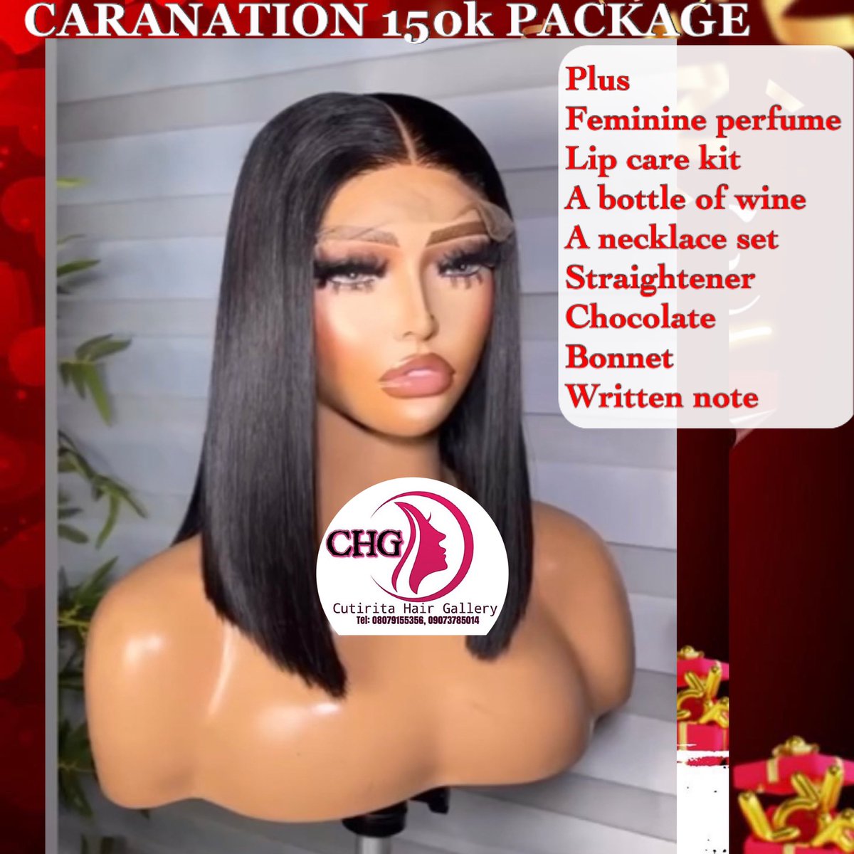 CutiritaM's tweet photo. CARNATION 150k PACKAGE

Plus
✨Feminine perfume
✨Lip care kit
✨A bottle of wine
✨A necklace set
✨Straightener
✨Chocolate
✨Bonnet
✨Written note

#cutirita_makeover_n_more #valentinepackages #lovers  #luxurybrand #viral #graceupongrace #business #explore #exploremore #fyp https://t.co/0CeEqcVjMN