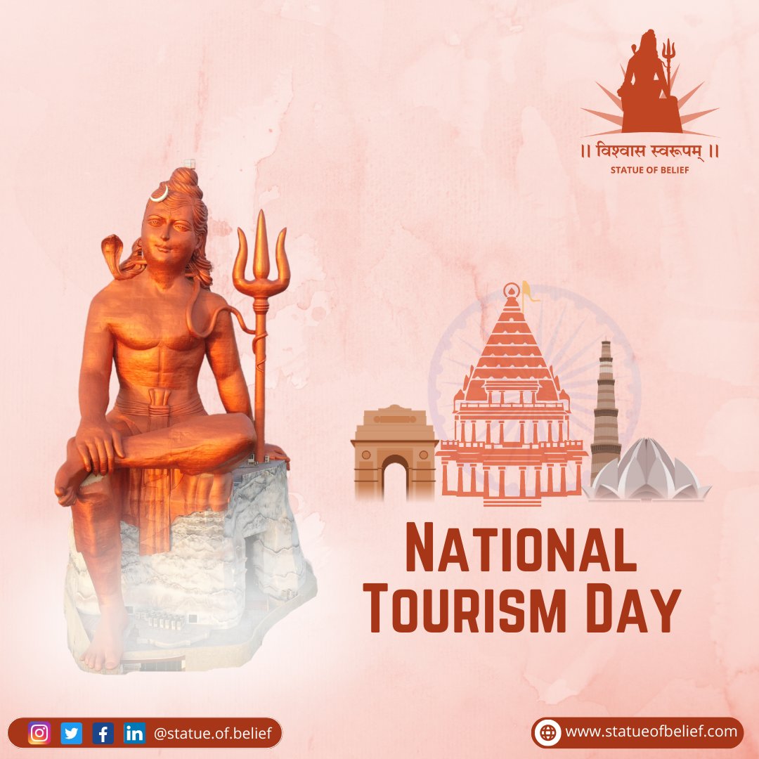 statueofbelief's tweet photo. Happy National Tourism Day to those who have turned into great storytellers with innumerable unforgettable memories of travelling.
.
.
.
.
 #nathdawara #shiv #shivji #shivaji #gujarat #vishwasswaroopam #rajsthantourism #mahadev #mahadeva #gujarati #nathdwara #nathdwarablog https://t.co/w9he96xF6s