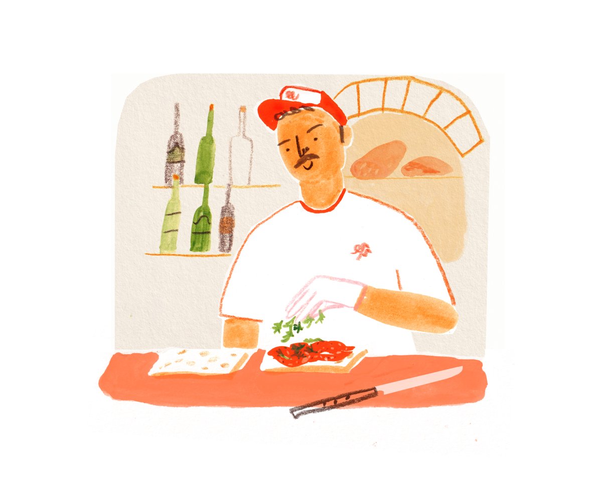 lucialvinti's tweet photo. Some sandwich chefs :-) had lots of fun drawing these guys and playing with texture and layering! https://t.co/rnEwFyfGbv