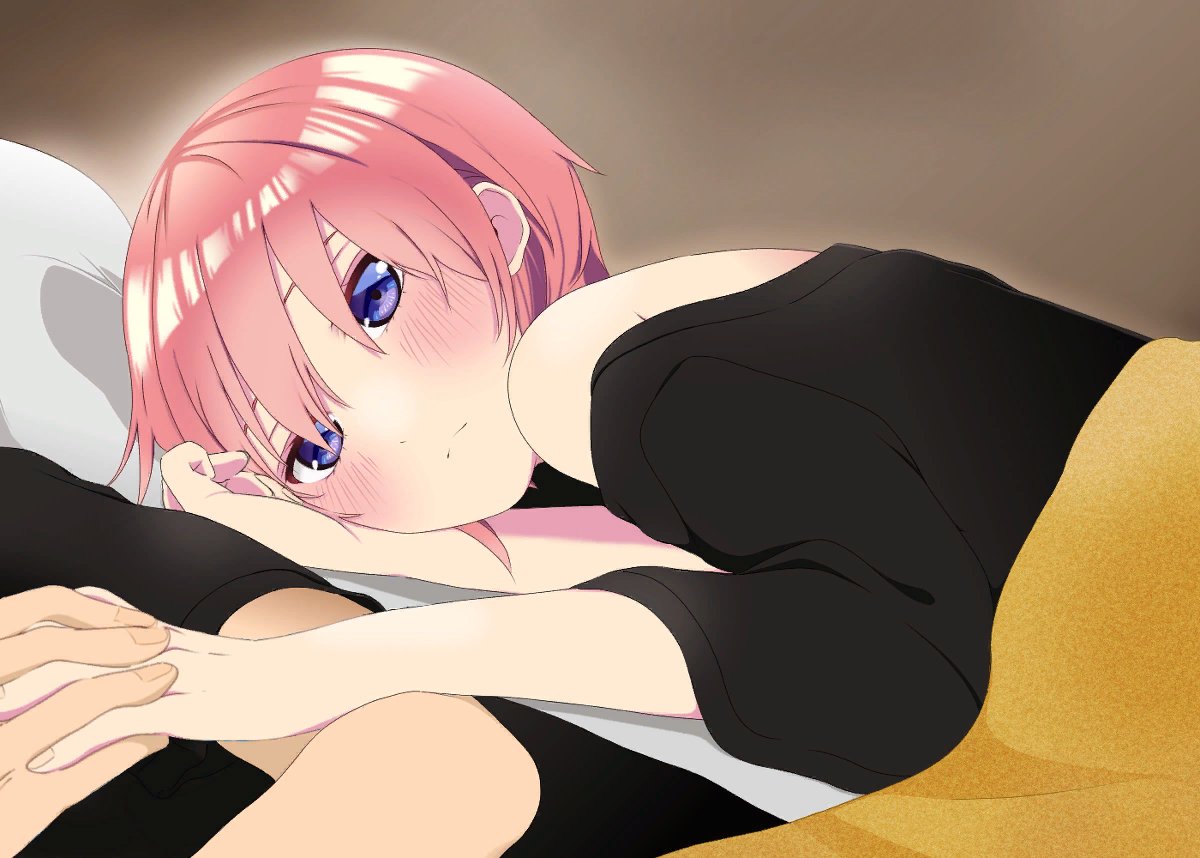 猫タシさんがTwitterに投稿した中野一花(五等分の花嫁)のイラスト。
